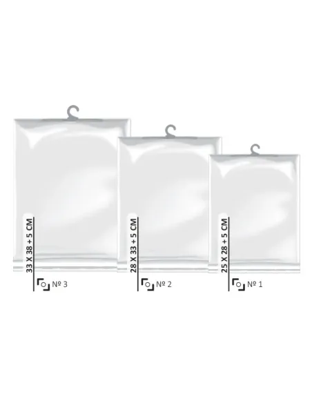 Bolsa de plástico con adhesivo y percha Caracas de Valento