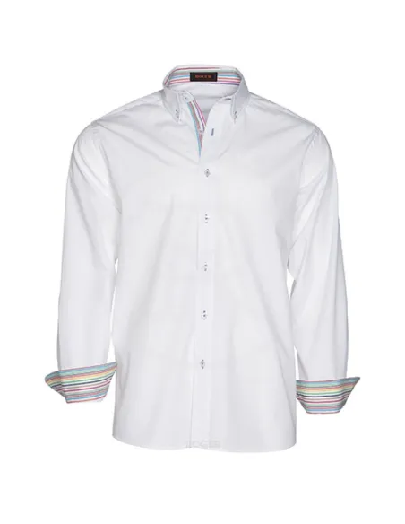 CAMISA CABALLERO CUELLO Y PUÑO COLORES