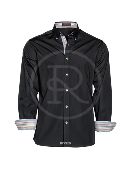 CAMISA CABALLERO CUELLO Y PUÑO COLORES