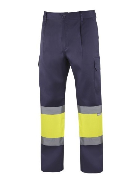 Pantalon bicolor alta visibilidad forrado