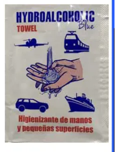 SACHET TOALLITA C/SOLICION HIDROALCOHOLICA
