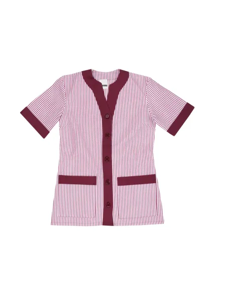 Chaqueta semi entallada a rayas de manga corta