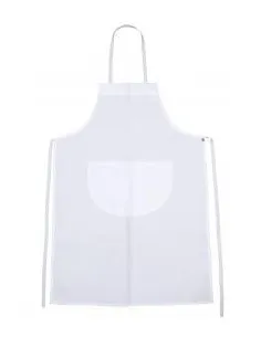 Delantal con peto y bolsillo