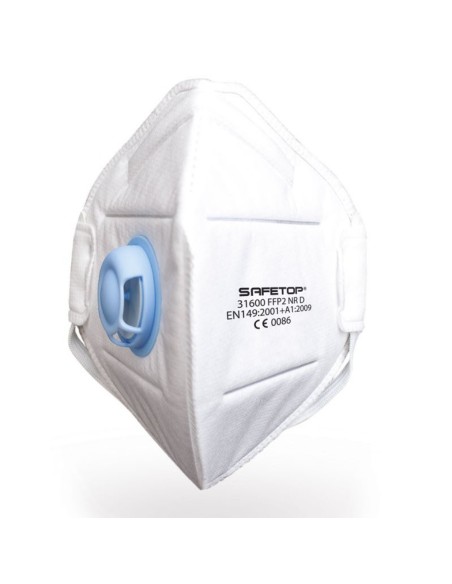 MASCARILLA FFP2 NR D DESECHABLE CON VALVULA (12 UNID)