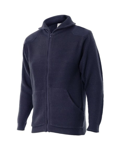 Chaqueta de punto grueso de cuello alto