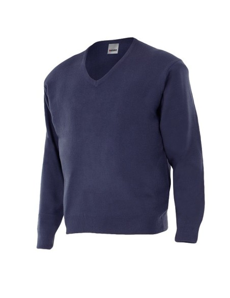 Jersey de punto fino con cuello en pico