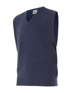 Chaleco de punto fino con cuello en pico