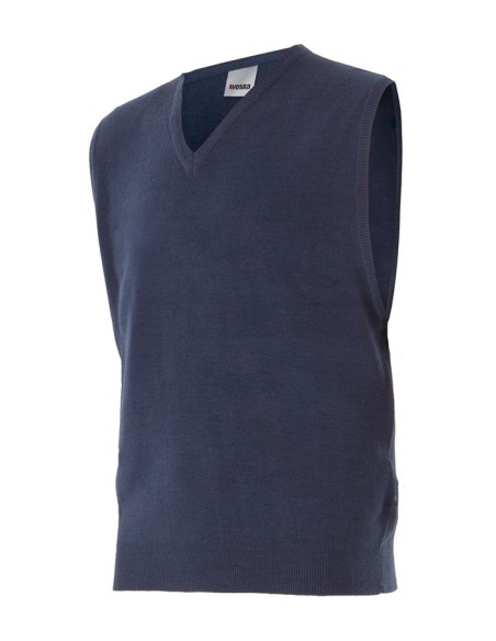 Chaleco de punto fino con cuello en pico