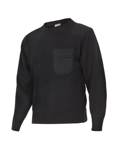 Jersey de punto grueso de cuello redondo