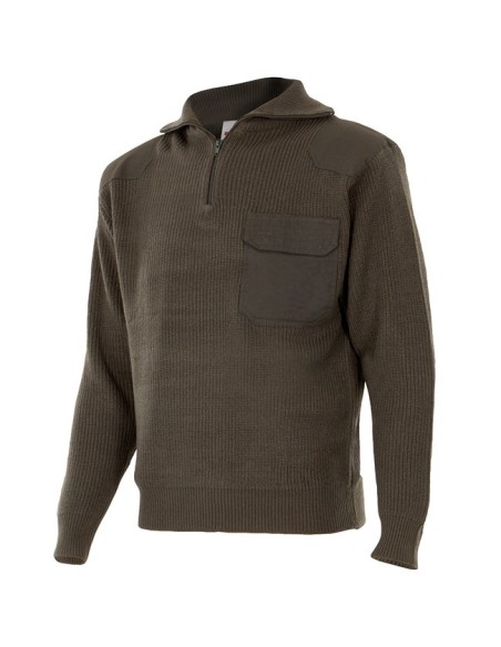 Jersey de punto grueso de cuello alto