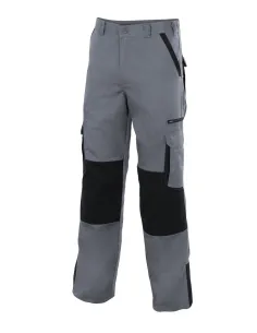 Pantalon bicolor multibolsillos con refuerzo de tejido