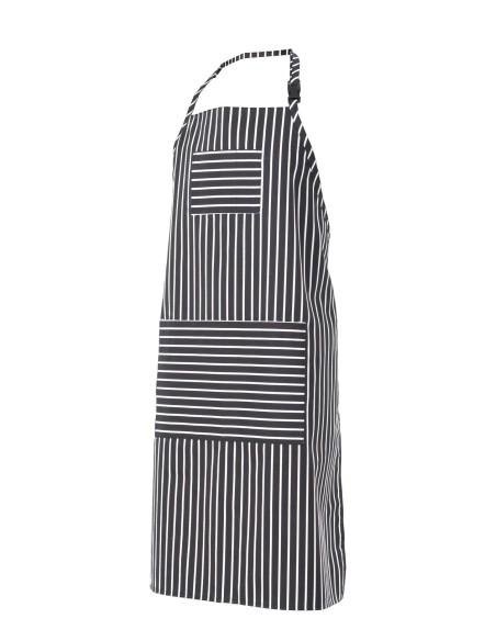 Delantal con peto a rayas
