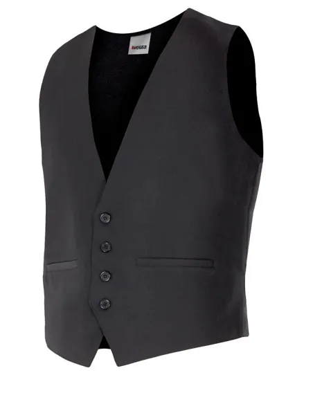 Chaleco de camarero sin solapa