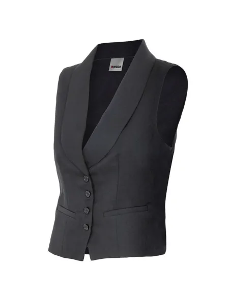 Chaleco de camarera con cuello esmoquin mujer