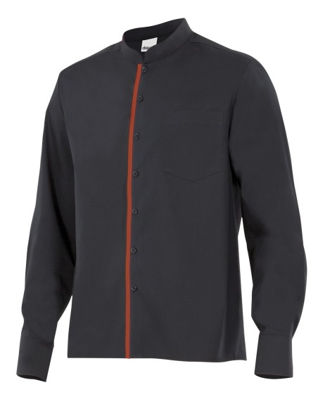 Camisa con cuello mao