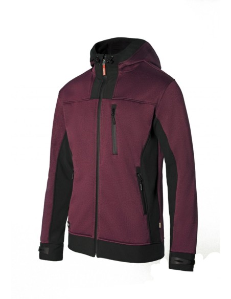 CAZADORA SOFT SHELL BICOLOR CON CAPUCHA