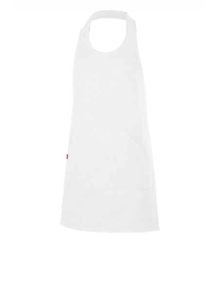 DELANTAL PETO ABOTONADO CORTO