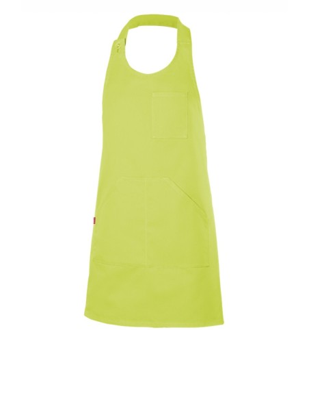 DELANTAL PETO ABOTONADO CORTO