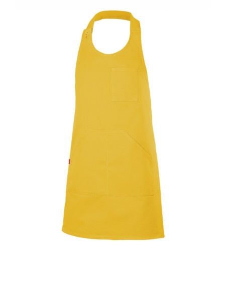 DELANTAL PETO ABOTONADO CORTO