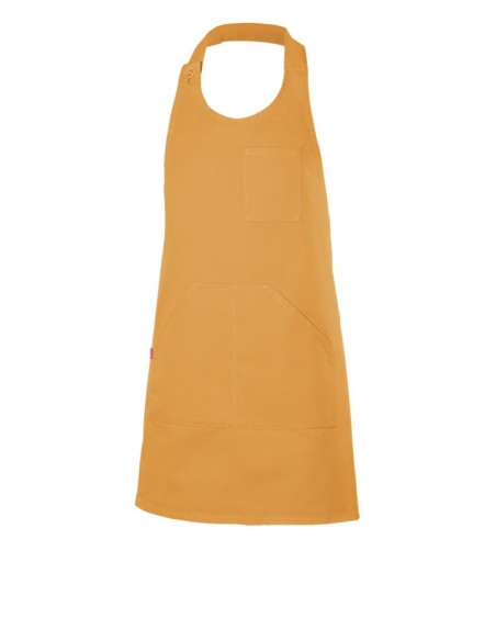 DELANTAL PETO ABOTONADO CORTO