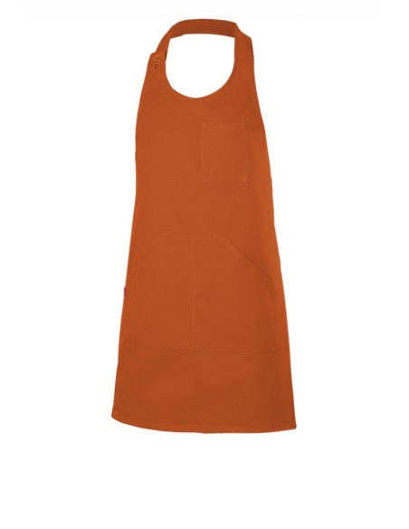 DELANTAL PETO ABOTONADO CORTO