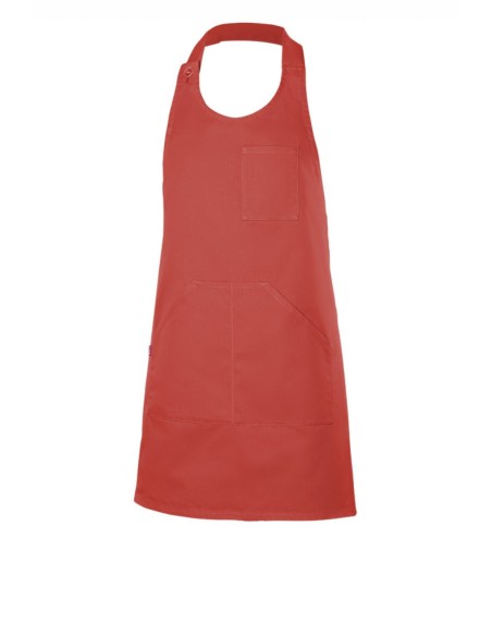 DELANTAL PETO ABOTONADO CORTO