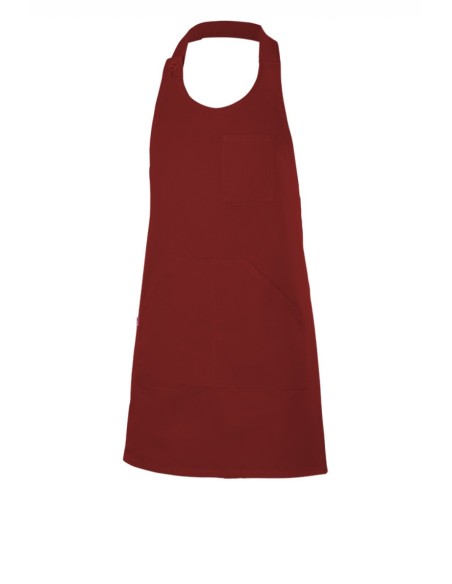 DELANTAL PETO ABOTONADO CORTO