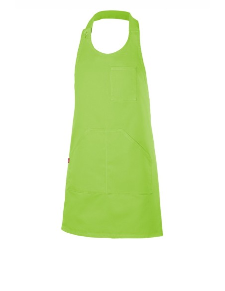 DELANTAL PETO ABOTONADO CORTO