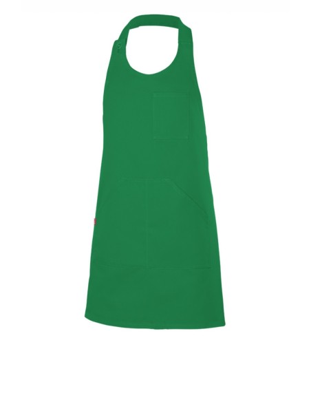 DELANTAL PETO ABOTONADO CORTO