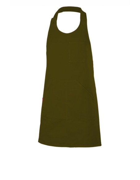 DELANTAL PETO ABOTONADO CORTO