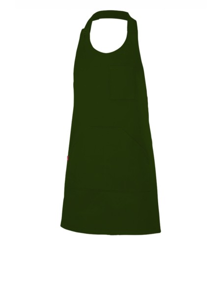 DELANTAL PETO ABOTONADO CORTO