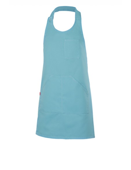 DELANTAL PETO ABOTONADO CORTO