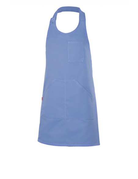 DELANTAL PETO ABOTONADO CORTO