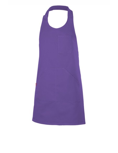 DELANTAL PETO ABOTONADO CORTO