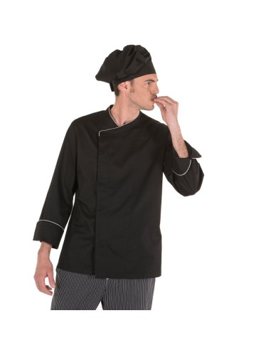 CHAQUETA HOMBRE COCINA ABAD NEGRA (***PLUS SIZES)