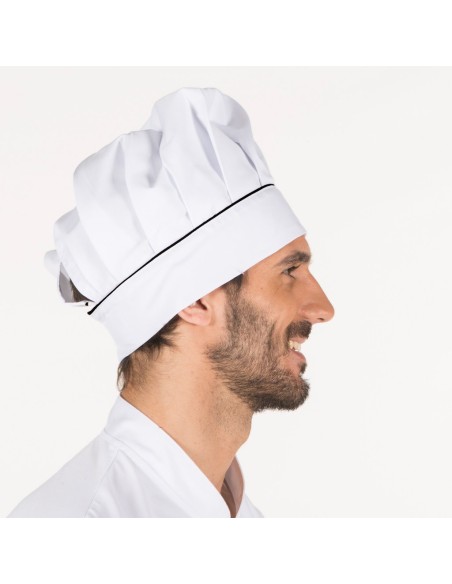 GORRO CHEF CON VELCRO BLANCO VIVO COLOR