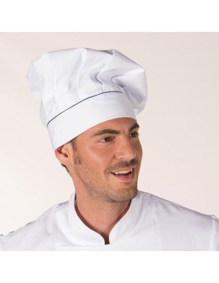 GORRO CHEF CON VELCRO BLANCO VIVO COLOR