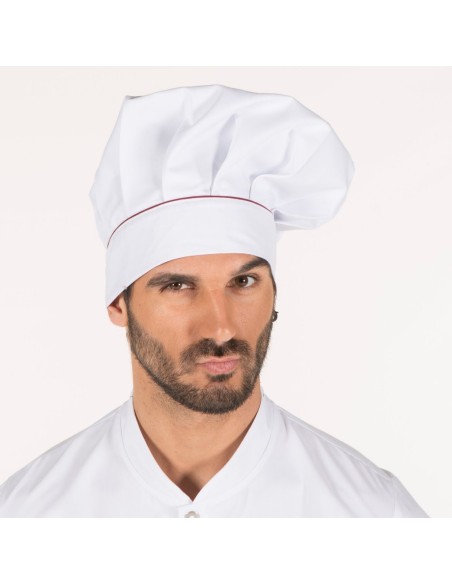 GORRO CHEF CON VELCRO BLANCO VIVO COLOR