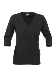 CAMISETA DE SEÑORA CON CUELLO PICO MANGA 3/4