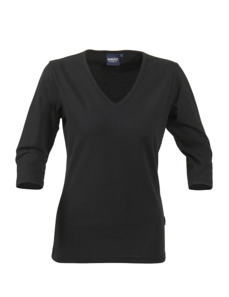 CAMISETA DE SEÑORA CON CUELLO PICO MANGA 3/4