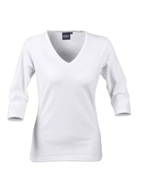 CAMISETA DE SEÑORA CON CUELLO PICO MANGA 3/4