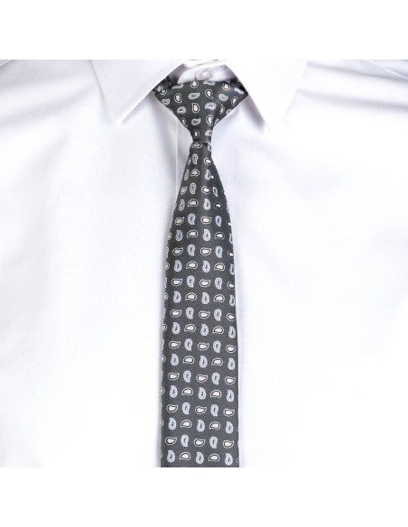 CORBATA CON NUDO PALA ESTRECHA ESTAMPADA