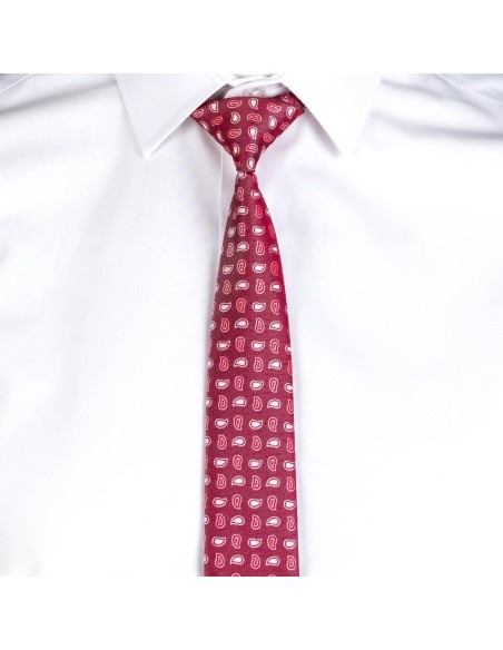 CORBATA CON NUDO PALA ESTRECHA ESTAMPADA