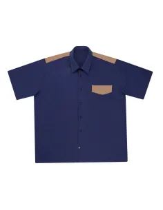 Camisa bicolor de manga corta