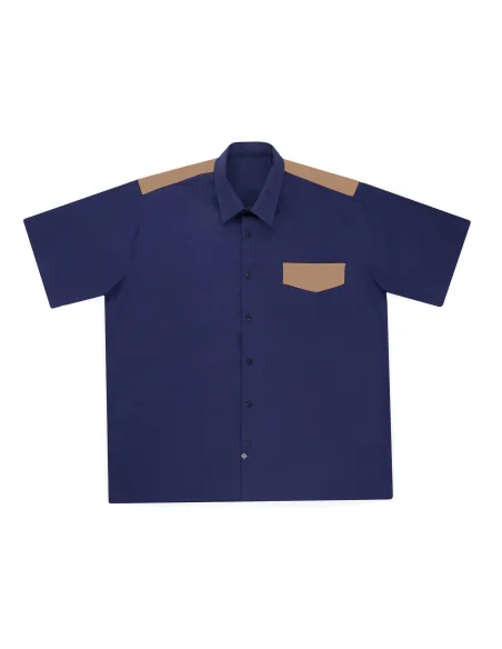 Camisa bicolor de manga corta