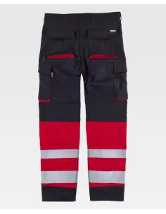 PANTALON COMBINADO DE TRIPLE COSTURA Y CON CINTAS REFLECTAN 2