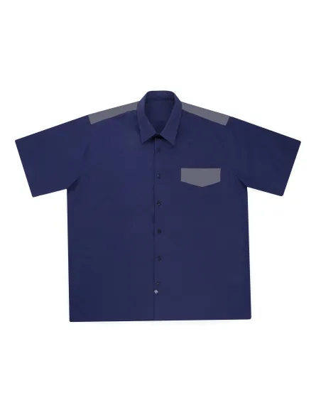 Camisa bicolor de manga corta