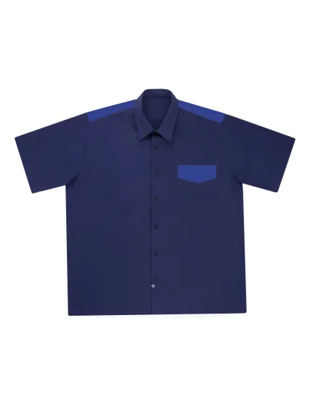 Camisa bicolor de manga corta