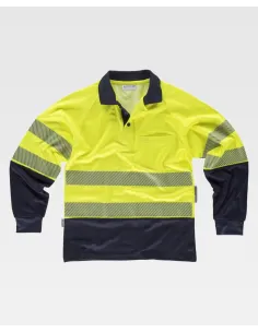POLO A.V COMBI M/L BANDA SEGMENTADA INTERIOR ALGODON
