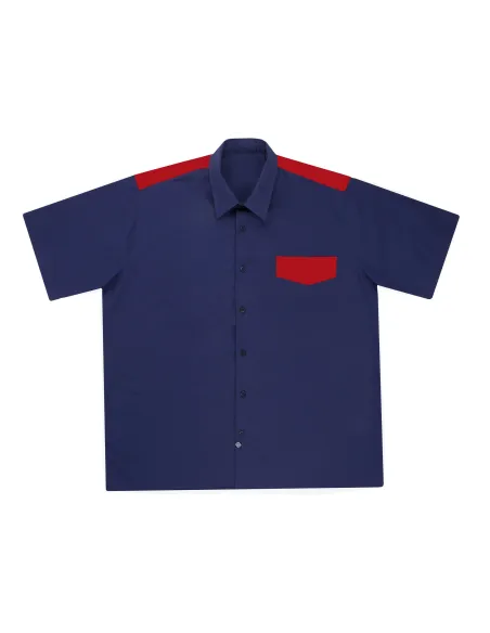 Camisa bicolor de manga corta